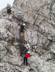 Zugspitz-Gipfelbesteigung an der Leiter